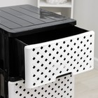 Комод 4-х секционный «Сетка», цвет чёрно-белый - Фото 4
