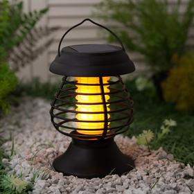Садовый светильник Uniel на солнечной батарее «Факел», 12 × 30 × 12 см, эффект пламени