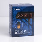 Гирлянда Uniel «Нить» 1.8 м с насадками «Фонарики», IP44, тёмная нить, 72 LED, эффект пламени , 1 режим, солнечная батарея - фото 9038168