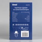 Гирлянда Uniel «Нить» 1.8 м с насадками «Фонарики», IP44, тёмная нить, 72 LED, эффект пламени , 1 режим, солнечная батарея - Фото 8