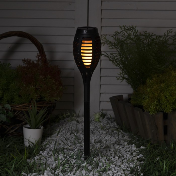 Садовый светильник Uniel на солнечной батарее «Факел», 7.5 × 48 × 7.5 см, эффект пламени