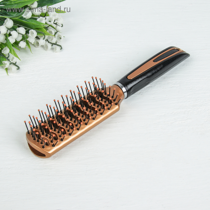 Расчёска массажная, цвет золотой - Фото 1