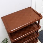 Полка для обуви «Универсал», 5 ярусов, 49.7×30.7×83.7 см, пластик, коричневая - Фото 4