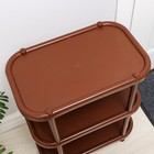 Полка для обуви, 3 яруса, 49.2×30.7×58.2 см, пластик, коричневая - Фото 4