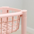 Полка напольная узкая, на колёсиках, 4-х секционная, цвет чайная роза - Фото 4