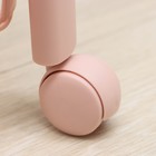 Полка напольная узкая, на колёсиках, 4-х секционная, цвет чайная роза - Фото 5