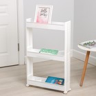 Стойка напольная, 3-х секционная, на колёсиках, белая - Фото 1