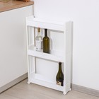 Стойка напольная, 3-х секционная, на колёсиках, белая - Фото 3