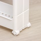 Стойка напольная, 3-х секционная, на колёсиках, белая - Фото 4