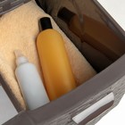 Комод узкий 3-х секционный «Ротанг», коричневый - Фото 4