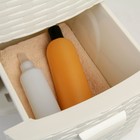 Комод-тумба 2-х секционный узкий «Ротанг», белый - Фото 4