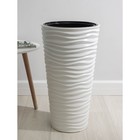 Кашпо для цветов со вставкой «Дюна», 42 л (8 л), белое - Фото 1