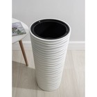 Кашпо для цветов со вставкой «Дюна», 42 л (8 л), белое - Фото 2