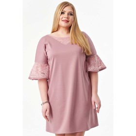 Платье женское, размер 52, цвет розовый