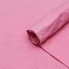 Бумага упаковочная перламутровая "Эколюкс", розовая, 0,7 x 5 м - фото 8982948