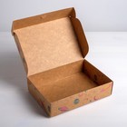 Коробка подарочная складная крафтовая, упаковка, «Единорог», 21 х 15 х 5 см - Фото 3