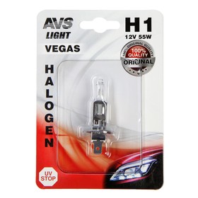 Лампа автомобильная AVS Vegas, H1.12 В, 55 Вт, блистер