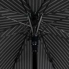 Зонт - трость полуавтоматический «Полоска», 8 спиц, R = 56, цвет чёрный - Фото 3
