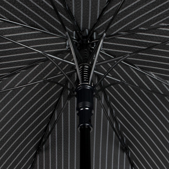 Зонт - трость полуавтоматический «Полоска», 8 спиц, R = 56, цвет чёрный - фото 1905649044