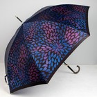 Зонт - трость автоматический облегчённый «Узор», 8 спиц, R = 55 см, цвет синий, 1961 - Фото 1