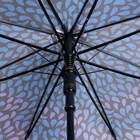 Зонт - трость автоматический облегчённый «Узор», 8 спиц, R = 55 см, цвет синий, 1961 - Фото 3