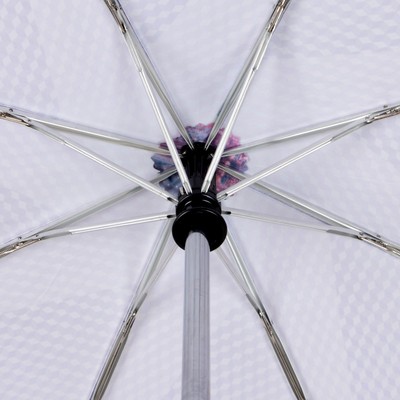 Зонт автоматический облегчённый «Рассвет», 3 сложения, 8 спиц, R = 51, цвет розовый/белый, L-19117-5