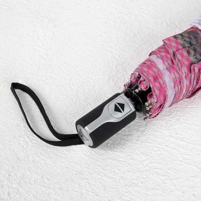 Зонт автоматический облегчённый «Рассвет», 3 сложения, 8 спиц, R = 51, цвет розовый/белый, L-19117-5