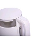 Чайник электрический Oursson EK1732W/IV, пластик, колба стекло, 1.7 л, 2200 Вт, белый - Фото 4