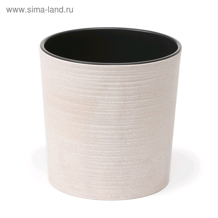 Пластиковый горшок с вкладкой «Мальва Эко Джуто», 19 см, цвет бежевый мрамор - Фото 1