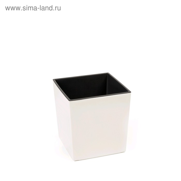 Пластиковый горшок с вкладышем «Юкка», 19х19х19 см, цвет крем - Фото 1