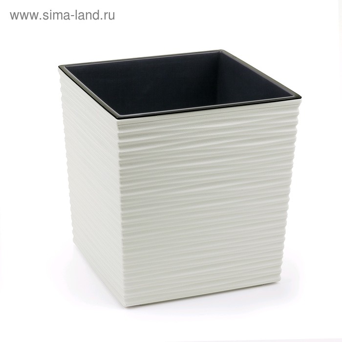 Пластиковый горшок с вкладышем «Юкка Джуто», 19х19 см, цвет крем - Фото 1