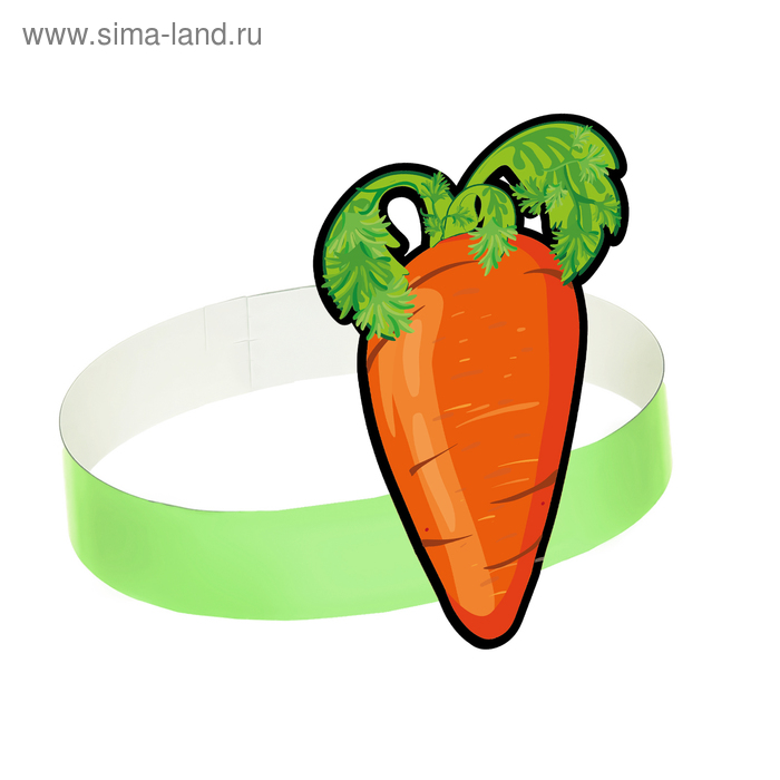 Маска-ободок «Морковка», картон - Фото 1