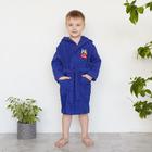 Халат махровый детский «Енотик», цвет синий, размер 30 - фото 8983210