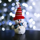 Игрушка световая "Снеговик в красной в шапочке", 6х17 см, 1 LED, КРАСНЫЙ - Фото 2