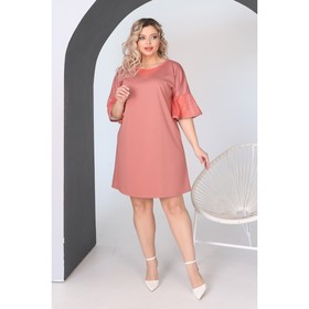 Платье женское, размер 56, цвет персиковый