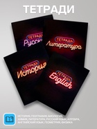 Набор предметных тетрадей Calligrata «Неон», 10 предметов, 48 листов, со справочным материалом, обложка из мелованного картона - Фото 2