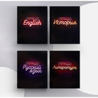 Набор предметных тетрадей Calligrata «Неон», 10 предметов, 48 листов, со справочным материалом, обложка из мелованного картона - Фото 5