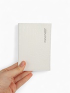 Обложка для паспорта, тиснение фольгой, натуральная кожа, крокодил, белый - Фото 4