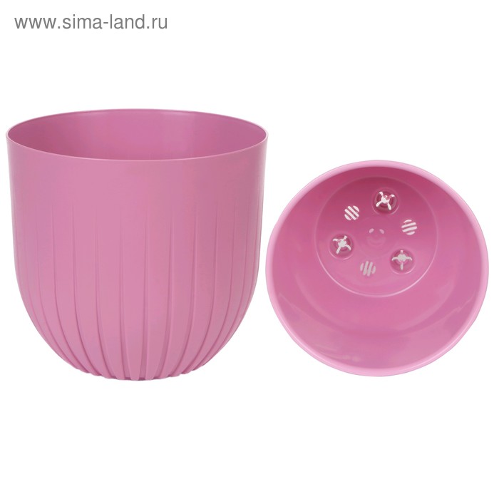 Пластиковый горшок с вкладкой «Альфа», цвет вереск - Фото 1