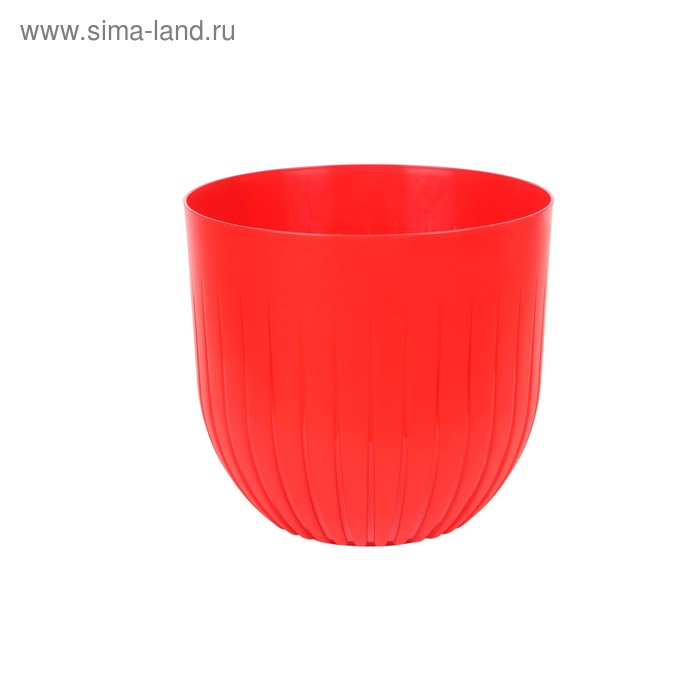 Пластиковый горшок с вкладкой «Альфа», цвет красный - Фото 1