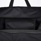 Сумка хозяйственная на молнии, наружный карман, цвет чёрный - фото 24091055