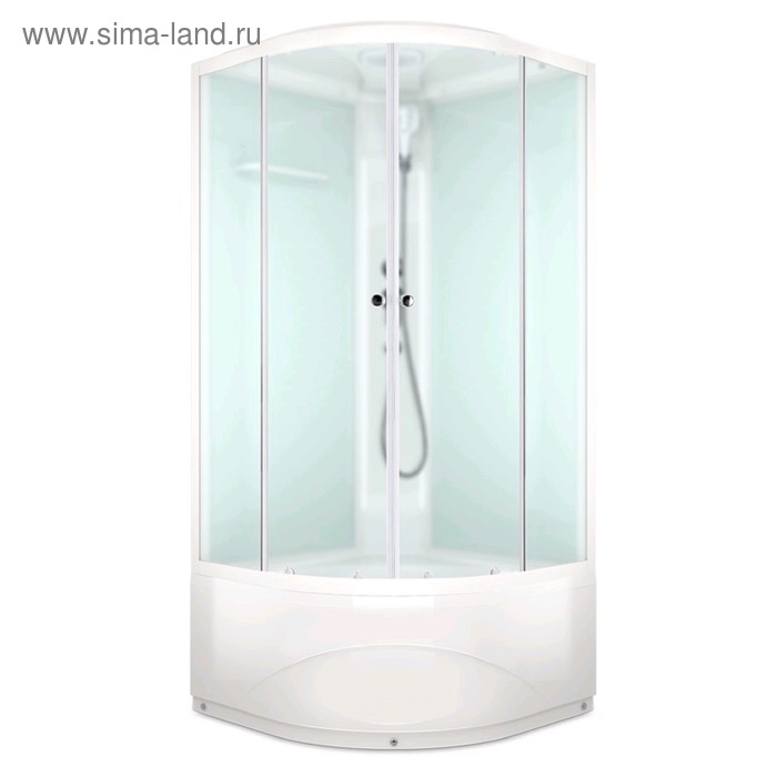 Душевая кабина DOMANI-Spa Delight Slim 99, поддон 45 см, белые стенки, 90×90 см, матовая - Фото 1