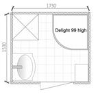 Душевая кабина DOMANI-Spa Delight 99, поддон 45 см, белые стенки, матированная, 90х90 - Фото 5