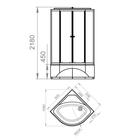 Душевая кабина DOMANI-Spa Delight Slim 99, поддон 45 см, белые стенки, 90×90 см, матовая - Фото 6