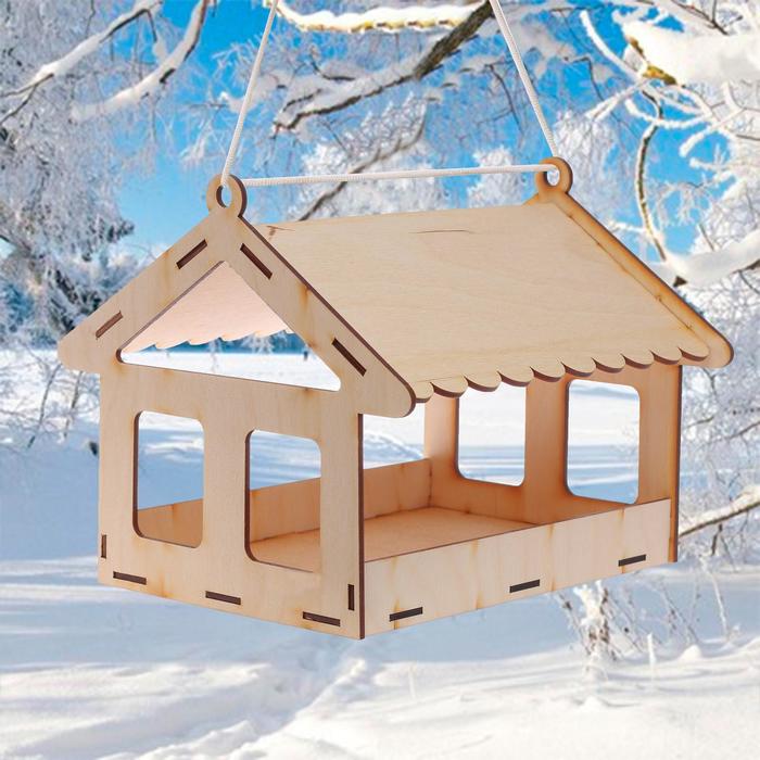 Kopмушка для птиц «Домик», 21 × 18 × 21 см - Фото 1
