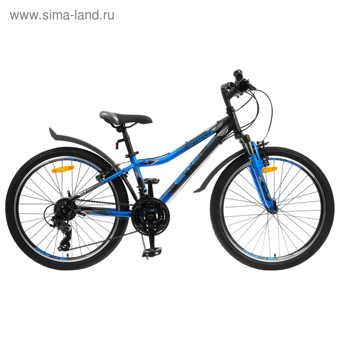 Велосипед 24" Stels Navigator-410 V, V010, цвет чёрный/синий, размер рамы 12" - Фото 1