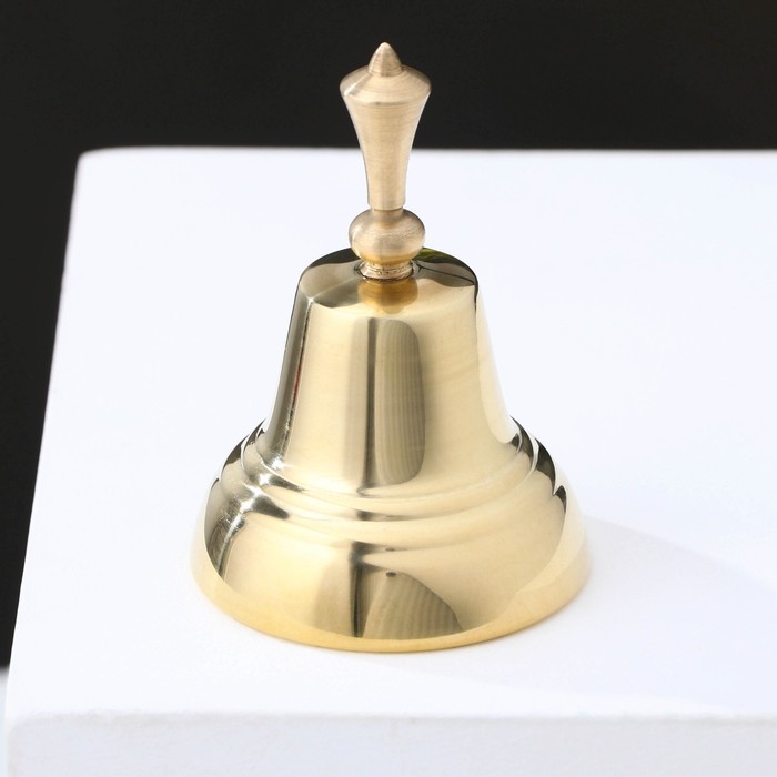 Колокольчик Валдайский "Позвонок №3", полированный, с короткой ручкой, d=40 мм - фото 1908556769