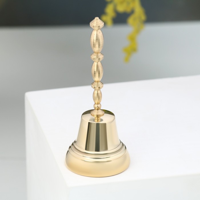 Колокольчик Валдайский "Позвонок №5", полированный, с длинной ручкой, d=54 мм - фото 1907098467