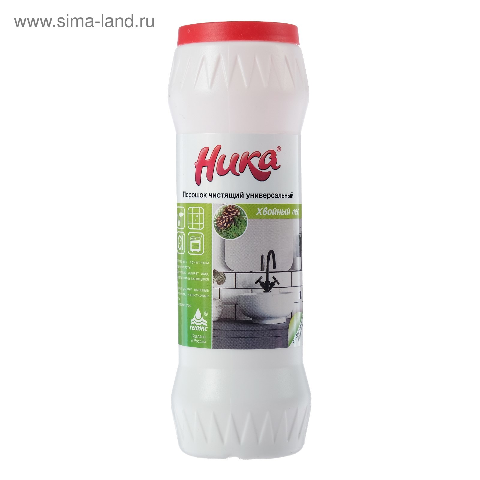 Чистящее средство "Ника - Хвойный лес", порошок, универсальный, 550 г ...