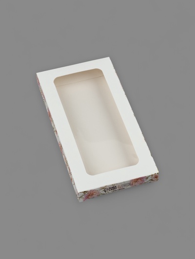 Коробка для шоколада, кондитерская упаковка, «Нежность», с окном, 17.3×8.8×1.5 см